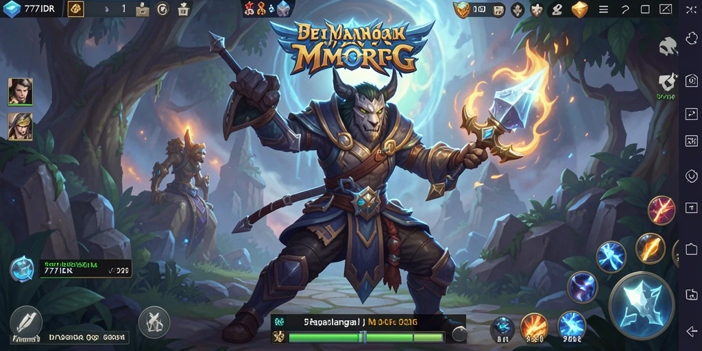 Screenshot gameplay <strong>777IDR</strong> yang menunjukkan aksi pertempuran epik.