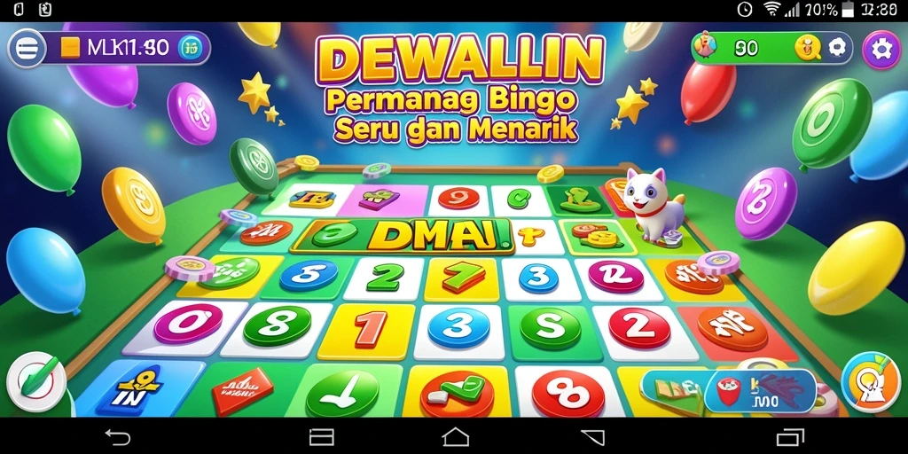 Tampilan gameplay DEWALIN yang penuh warna dan seru.