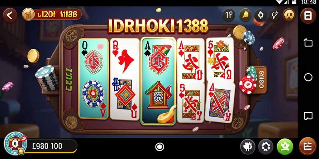 Tampilan screenshot permainan Domino IDRHOKI138 dengan gameplay seru.