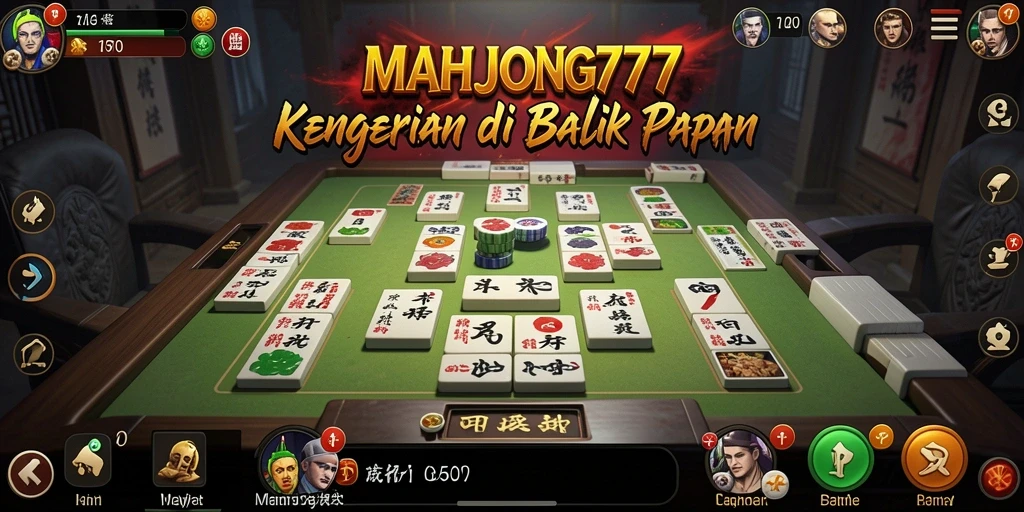 Tampilan gameplay menegangkan dalam MAHJONG777 dengan suasana mencekam.
